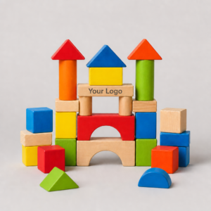 wooden blocks yourlogo